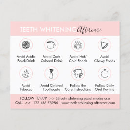 Teeth Whitening Aftercare Instruction Kümmre Tipp Flyer