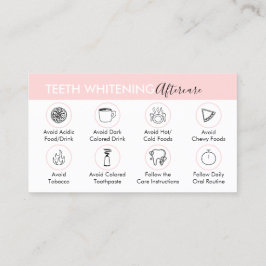 Teeth Whitening Aftercare Tipps Visitenkarte