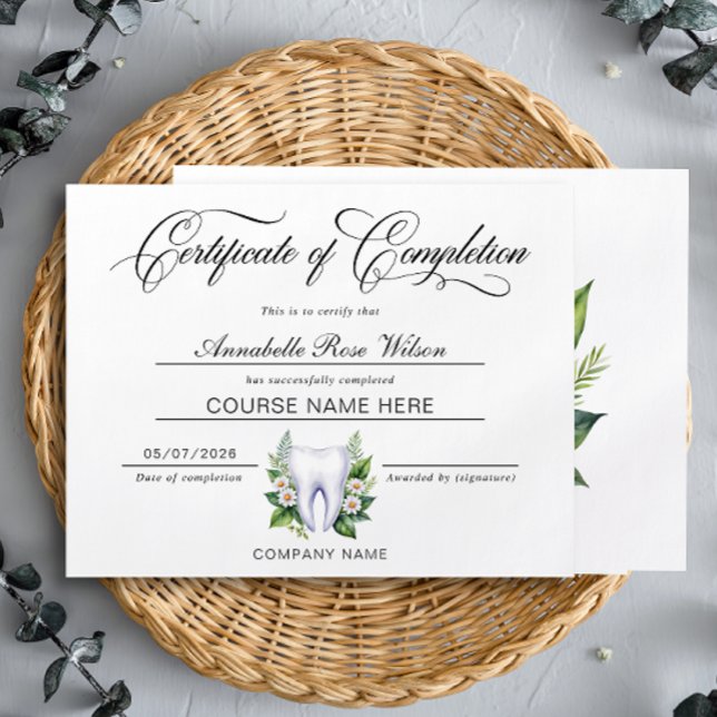 Teeth Whitening Certificate of Completion Course Flyer (Von Creator hochgeladen)