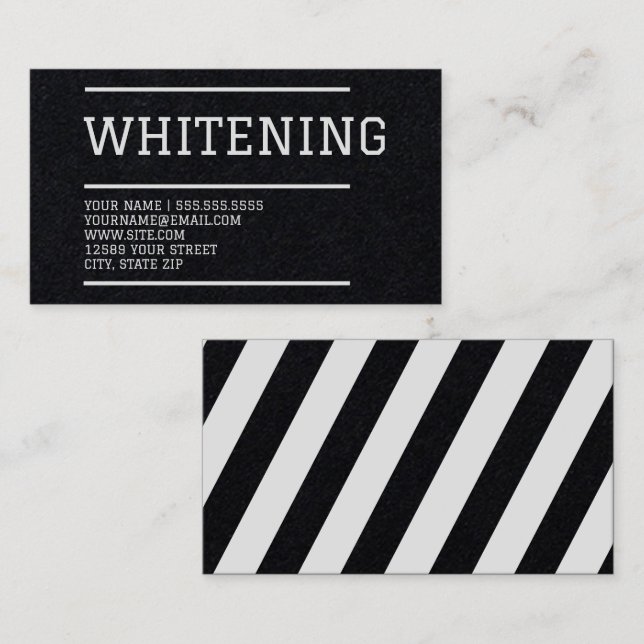 Teeth Whitening Zahnpflege Visitenkarte (Vorne/Hinten)
