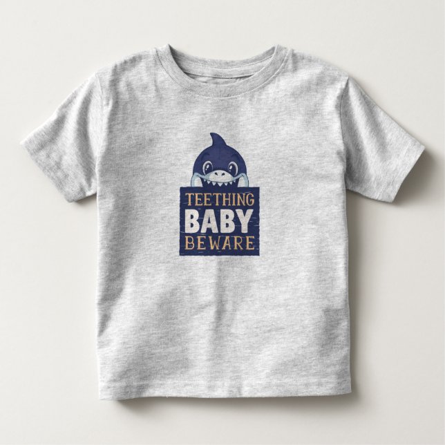 Teething Baby Shark Kleinkind T-shirt (Vorderseite)