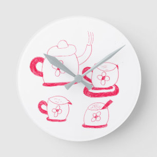 Teetime Round Wall Uhr