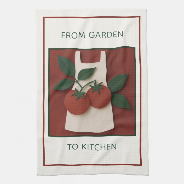 Teetuch aus Tomaten/Koch, geerntet Geschirrtuch (Vertikal)