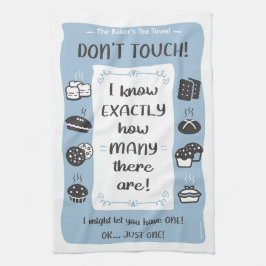 Teetuchgeschenk für Bäcker (blau) Geschirrtuch