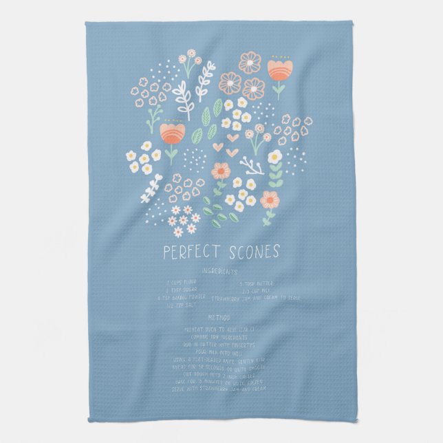 Teetuchrezeptorte mit Marmelade und Cremegeschenk Geschirrtuch (Vertikal)