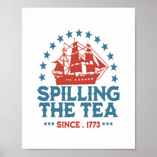 Teeüberzug seit 1773 Red White Blue Funny 4 Poster