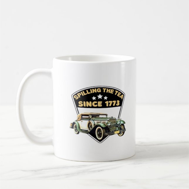 Teeverteilung seit 1773 Premium Kaffeetasse (Links)