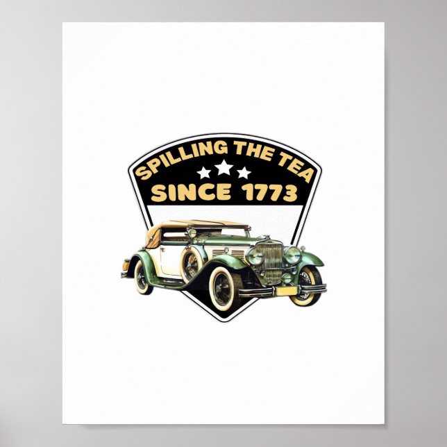 Teeverteilung seit 1773 Premium Poster (Vorne)