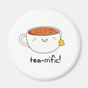 Teevoller Funny Cup of Tea Pun Magnet