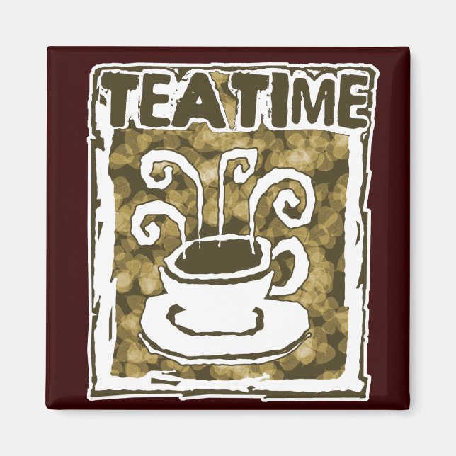 Teezeit-Cup mit Dampfbad Magnet (Vorne)