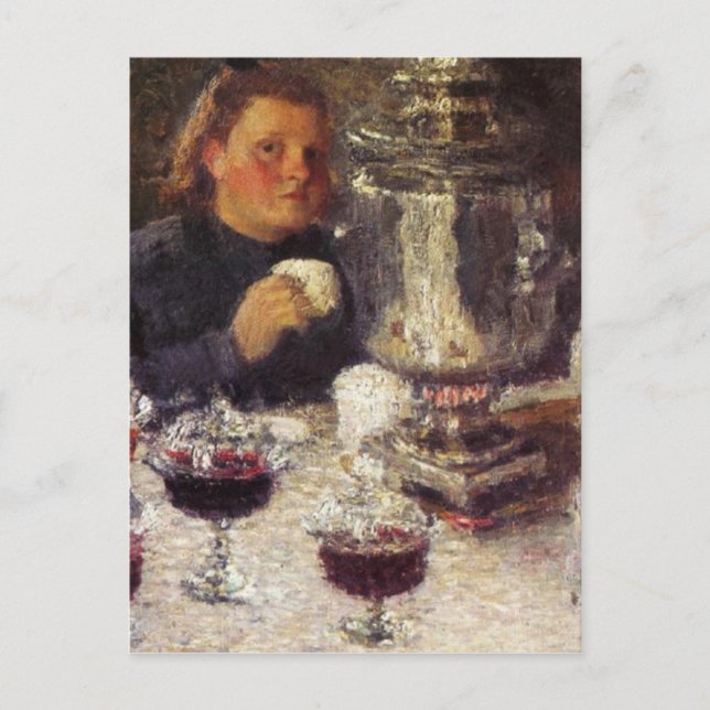 Teezeit: Ein Samovar von Igor Grabar Postkarte (Vorderseite)