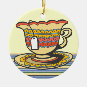 Teezeit Keramik Ornament