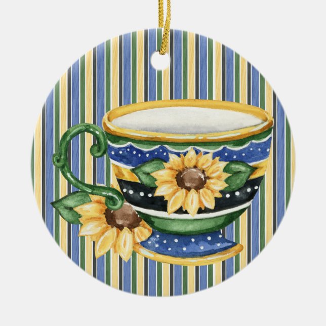 Teezeit Keramik Ornament (Vorne)