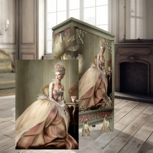 Teezeit Mary Antoinette Art Portrait Art Seidenpapier