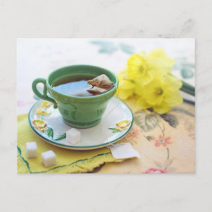 Teezeit Postkarte des Teezimmers für die Postüberq