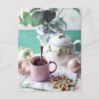 Teezeit Postkarte für den Tee