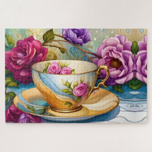 Teezeit - Teetassen-Kunst  Puzzle
