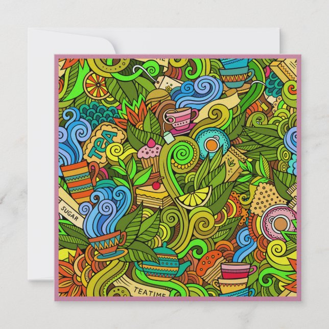 Teezeit Unwiderstehliche Party Einladungen (Vorderseite)