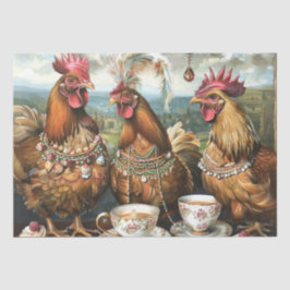 Teezeremonie auf Roosters and Chicks Party Entdeck Seidenpapier