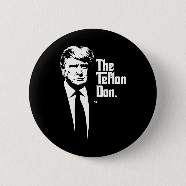 Teflon Don Trump monochrome Ikonenkunst Button (Vorderseite)