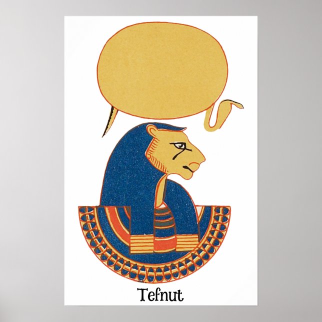 Tefnut Antike ägyptische Göttin Poster (Vorne)