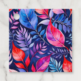 Teftags für bunte Botanische Kunst Geschenkanhänger