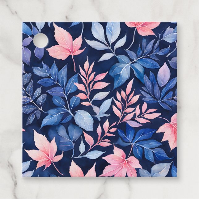 Teftags für bunte Botanische Kunst Geschenkanhänger (Vorderseite)