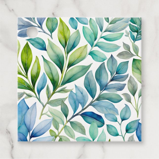 Teftags für bunte Botanische Kunst Geschenkanhänger (Vorderseite)