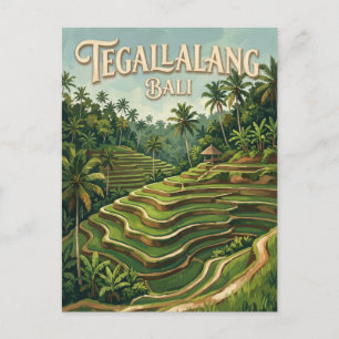 Tegallalang Reisterrassen Ubud Indonesien Postkarte