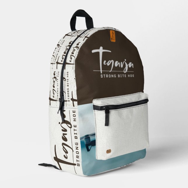 TEGARJA BEDRUCKTER RUCKSACK (Rückseitige Ecke links)