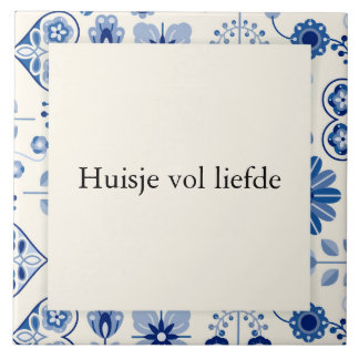 tegeltje 15x15 - huisje vol liefde fliese