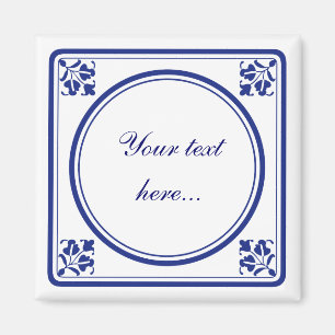 Tegeltje, kleine holländische Kachel Magnet