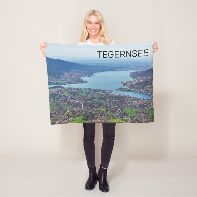 Tegernsee Bayerischer See Panorama Souvenir Fleecedecke (Beispiel)
