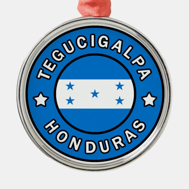 Tegucigalpa Honduras Ornament Aus Metall (Vorne)