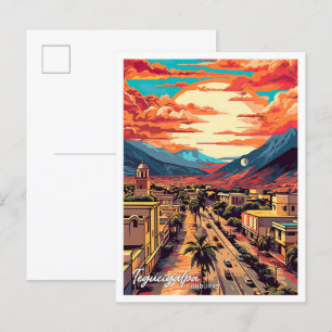 Tegucigalpa Honduras Vintage-Reiseillustration Postkarte