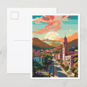 Tegucigalpa Honduras Vintage-Reiseillustration Postkarte