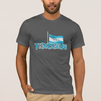 Tegucigalpa mit honduranischer Flagge T-Shirt
