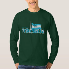 Tegucigalpa mit honduranischer Flagge T-Shirt