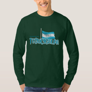 Tegucigalpa mit honduranischer Flagge T-Shirt