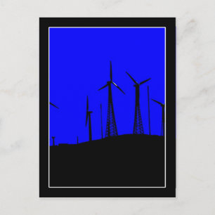 Tehachapi Wind Farm Silhouette Postkarte