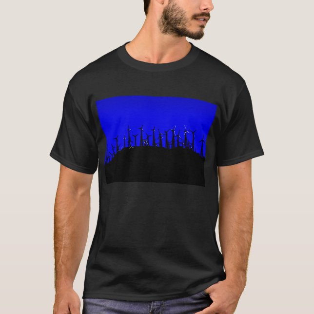 Tehachapi Wind Farm Silhouette T-Shirt (Vorderseite)