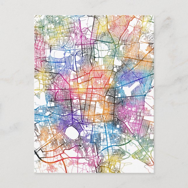 Teheran Iran City Map Postkarte (Vorderseite)