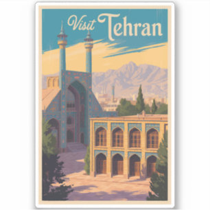 Teheran Iran Golestan Palace Illustration Travel Aufkleber
