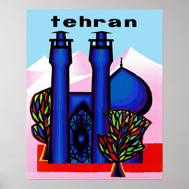 Teheran, Iran Reiseplakat Poster (Vorne)