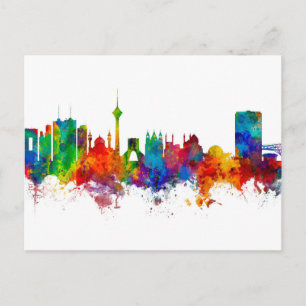 Tehran Iran Skyline Postkarte
