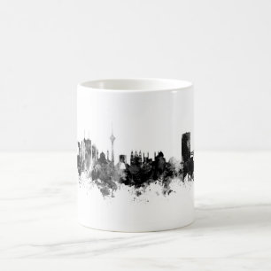 Tehran Iran Skyline Schwarz-weiß Kaffeetasse