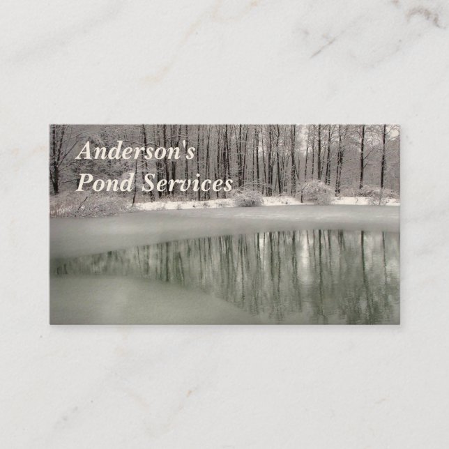 Teich-Dienstleistungen Visitenkarte (Vorderseite)