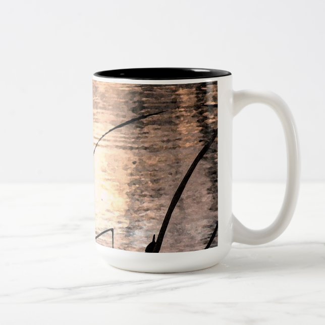 Teich-Eindrücke Zweifarbige Tasse (Rechts)