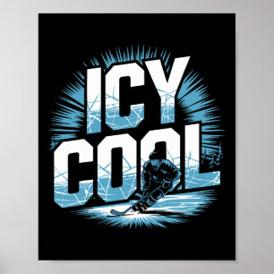 Teich Hockeyspieler Eisgekühltes Shinny Poster