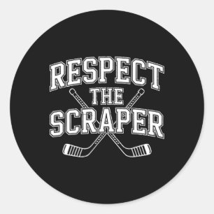 Teich Hockeyspieler respektieren den Schaber Shinn Runder Aufkleber